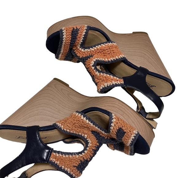 Lucky Brand Crochet Platform Wedges - Picture 8 of 12
